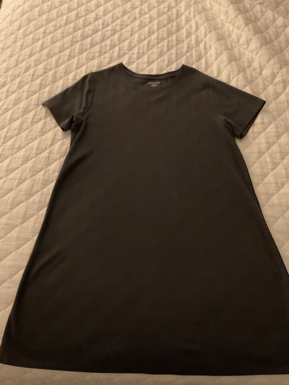 Eileen Fisher Organic Cotton Jersey T-Shirt Dress in Dark Navy